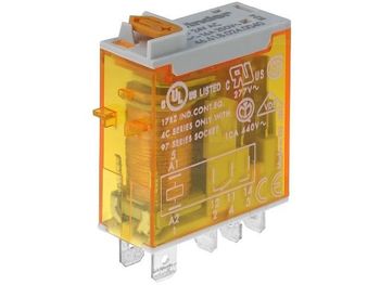 RELE FINDER 24Vdc 1Cto Pulsador De Prueba + Doble LED + Indicador Mecanico 16A/250Vac 46619024.0074