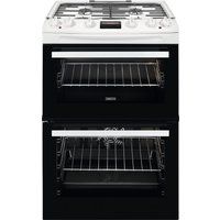 zck66350wa 60 cm dual fuel cooker - white white