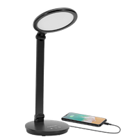 aigostar lampara de escritorio led flexo led regulable con puerto usb control tactil proteccion ocular 2700k a 6500k sin parpadeos 8w lampara escritorio para lectura oficina estudio negro