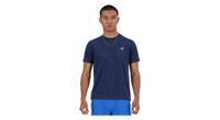 camiseta de manga corta new balance athletics azul para hombre