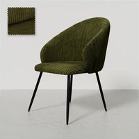 silla de comedor tapizada en pana - brugges verde oliva