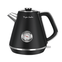 taylor swoden aladin - hervidor de agua electrico 2200w inalambrico diseno retro 17 litros acero inoxidable apagado automatico ventana para visualizar la temperatura