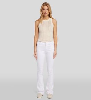7 For All Mankind para mujer. JSWBC130CWF00 Jeans Bootcut blanco (30), Casual, Algodón