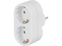 ladron enchufe - hama 108876 1 macho 2 hembras blanco