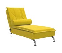sofa - sofa de salon divan de masaje con cojin de terciopelo amarillo