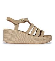 fitflop para mujer a5j-923 sandalias de piel fisherman marron 40 beige 5 a 8cm hebilla casual