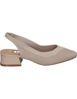 zapatos de tacon bajo para mujer dangela dxf28113 color taupe 37