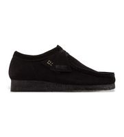 clarks para mujer 26155522 zapatos de piel wallabee negro 375 1 a 3cm ante cordones casual