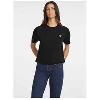 guess tops y camisetas w4yi05 k8hm0 boxy mini triang tee-jblk black para mujer