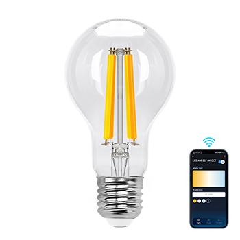 Aigostar Bombilla Vintage Inteligente E27 LED Bombilla Alexa 6W 850LM Bombilla Edison WIFI A60 Bombilla Filamento Regulable 2700K-6500K, compatible con Alexa/Google Home. Transparente 1 pack