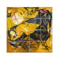 legendarte - panel decorativo multiple gatos - natalia goncharova cm 200x200 16 paneles