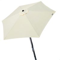sombrilla para jardin hexagonal doble polea 300x300x250 cm crema