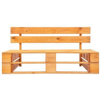 Banco De Palés Para Jardín | Banco De Exterior | Silla De Jardín Madera Marrón Miel
