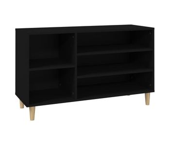 Vidaxl mueble zapatero madera contrachapada negro 102x36x60 cm