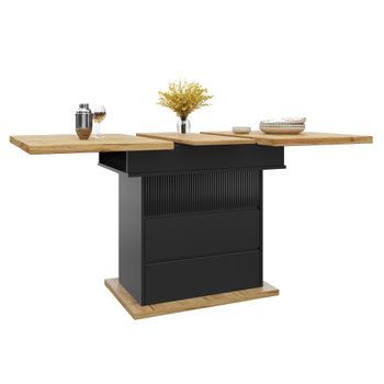 Mesa De Comedor Extensible - Mesa De Cocina Que Ahorra Espacio - Para 4 A 6 Personas - Color Negro