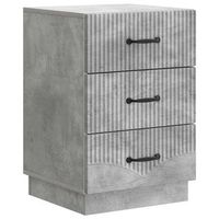 armario de noche con cajon gris hormigon 43 x 41 x 635 cm vidaxl
