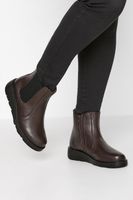 botines marrones chelsea en ancho especial