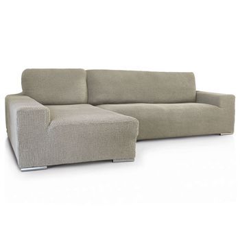 Funda De Sofá Chaise Longue B/largo Glamour Beige / Izquierda