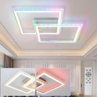 lampara led de techo para dormitorio lampara regulable moderna que cambia de color rgb con control remoto sala de estar de 35w zmh