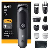 cortapelos braun inalambrico 14 niveles 120min autonomia carga rapida negrogris