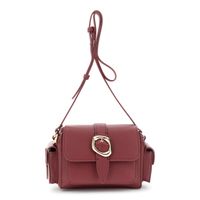bolso de hombro con solapa bordeaux taglia unica