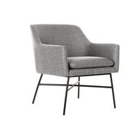 sillon poliester metal 66x62x765 gris claro