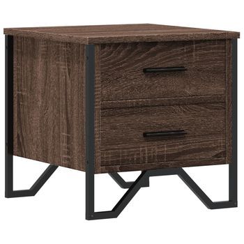 Mesita De Noche | Mesilla De Noche Madera De Ingeniería Marrón Roble 40x41x40 Cm
