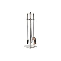 chimenea set 4 inox aluminio 11x3x69 niquelado