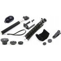 kit selfie xrec 5 en 1 con tripode flexible y lentes