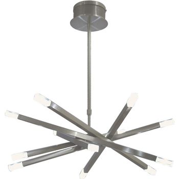 Lámpara de techo dora redondo 12xg4 12v al.reg.xd.71cm niquel