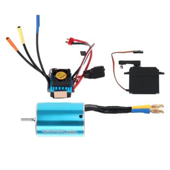 Repuesto para el coche de control remoto Wltoys 104002: Motor sin escobillas 3650 4500KV, ESC 45A y Servo de 6KG 3 cable