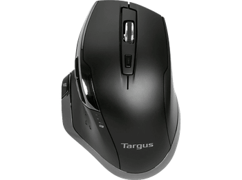 Ratón inalámbrico - Targus Ergo Wireless AMW584GL, Blue Trace, 1600 dpi, Ergonómico, Antimicrobiano, Negro