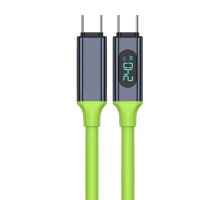 cable de silicona pd240w tipo-c a tipo-c con pantalla digital carga rapida pd transmision de datos nucleo de cobre es