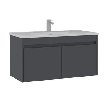 Mueble Para Lavabo  - 100 X 45 X 52 Cm - Antracita Mate