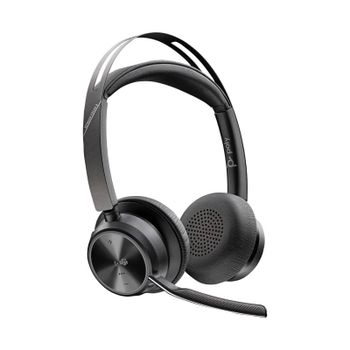 Auriculares Poly inalámbricos Bluetooth 5.1 con ANC, micrófono boom y base de carga