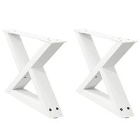 patas para mesapierna de mesa de centro 2 uds acero blanco 60x30-313cm