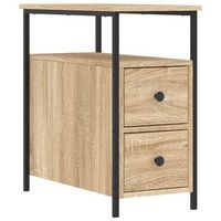 mesita de noche madera de ingenieria roble sonoma 30x60x60 cm vidaxl