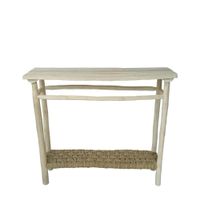 consola de madera de teca beige