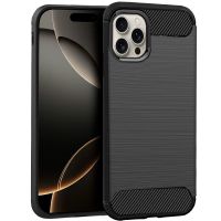 cool funda carbon negro para iphone 16 pro