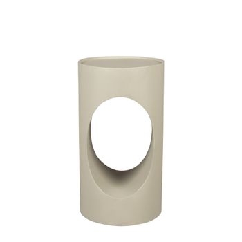 Mesa auxiliar de hierro beige