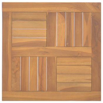 Tablero De Mesa Cuadrado Madera Maciza De Teca 50x50x2,5 Cm Vidaxl