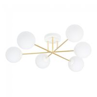 plafon de techo mendra ii opal 6 luces