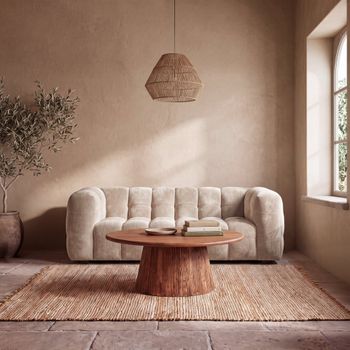 Lámpara de techo no electrificada de yute Ø40 cm