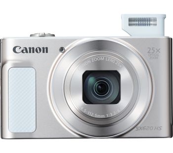PowerShot SX620 HS Superzoom Compact Camera with 32 GB SDHC Class 10 Card & Case - White, White