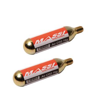 Pack De 2 Cartuchos De Co2 De 16G - Recambio Para Inflar Neumáticos De Bicicleta Y Otros Equipos 38655
