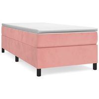 estructura de cama con somier terciopelo rosa 100x200 cm vidaxl