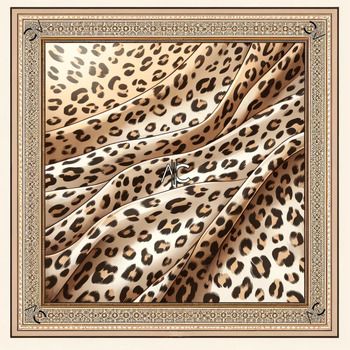 Alberto Cabale Bufanda Gran Pañuelo de seda original Leopardo Zoé para mujer