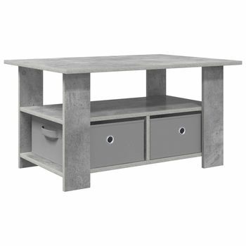 Mesa De Café | Mesa De Centro Gris Concreto 77 X 55 X 42 Cm Madera De Ingeniería