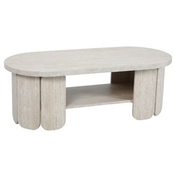 Mesa de centro de mdf con efecto melamina madera blanca