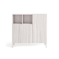 zapatero melamina blanco puertas impresas vallado blanco 87x90x27 cm